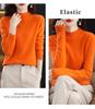 Women's High-Quality Cashmere Wool Sweater, Half-High Neck, Fashionable Slim Fit, Autumn/Winter Collection