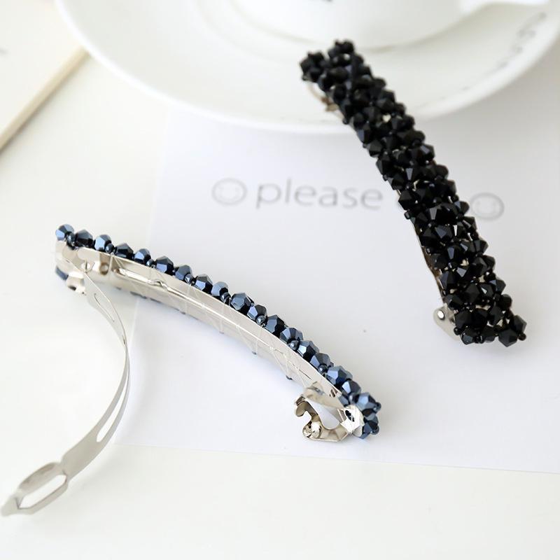 Haarspange Gewebte Spange Haarnadel Damen Vierreihige Spange Kopfspange Damen Haargummi Haarschmuck Angelschnur