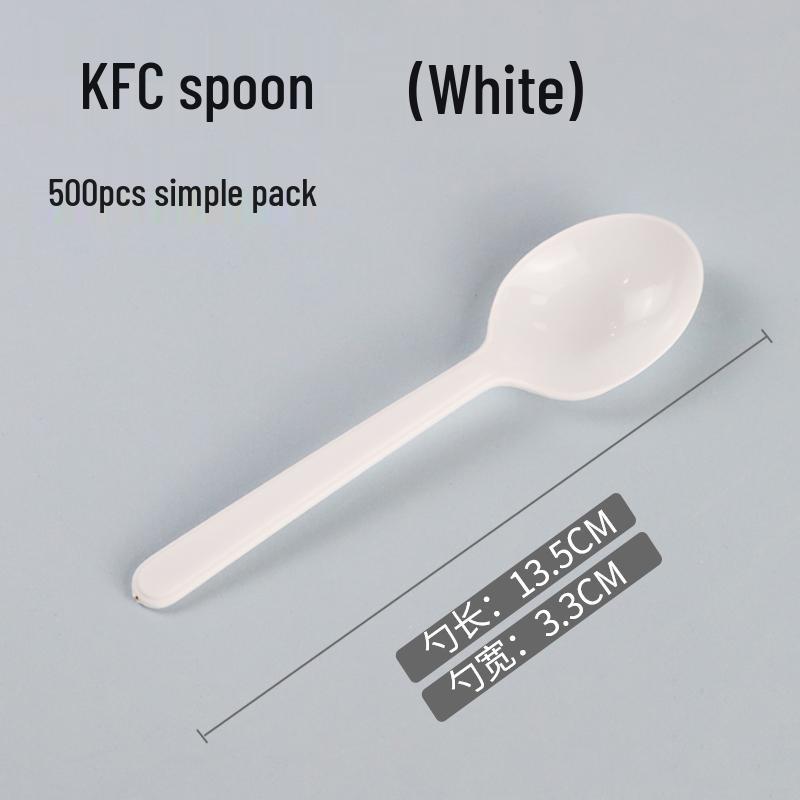 Individually Wrapped Thickened Plastic Disposable Soup & Dessert Spoon