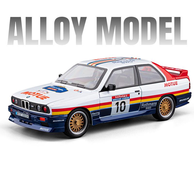 

1:24 1988 BMW M3 E30 Легкосплавна модель спортивного автомобіля Лиття під тиском Металева класична модель автомобіля Висока імітація звуку та світла Дитячі іграшки Подарунок