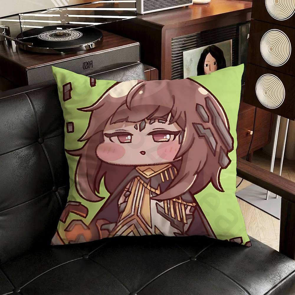 Cute Game TTrickcal Anime Pillow Case Antidustmite Pillowcase Invisible zipper silky short plush Sofa cushion cover
