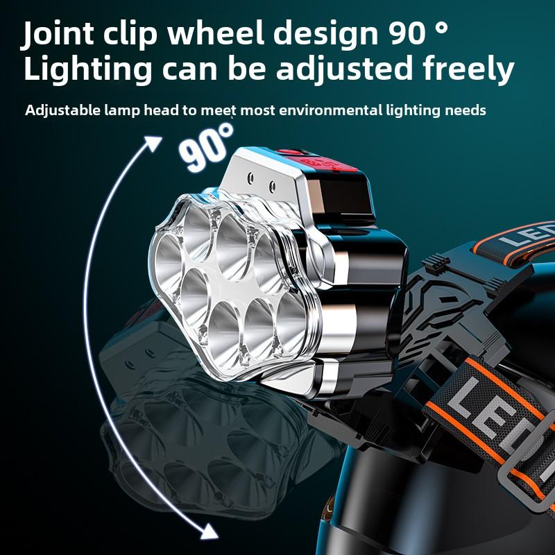 LED Strong Light Induction Type Rechargeable Long Battery Life Super Bright Portable Remote Projection Headlight