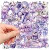 50Pcs/Set Nordic . Sparkly Purple Color Styles Art PET Stickers Waterproof DIY Fashion Doodle Decals Stickers