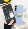 Roztomilý anime obal Totoro na telefon pro iPhone Samsung A55 S24 FE S25 M35 Xiaomi Redmi Note 13Pro 14C Huawei Honor Realme Nárazuvzdorný Kryt proti poškrábání Matný