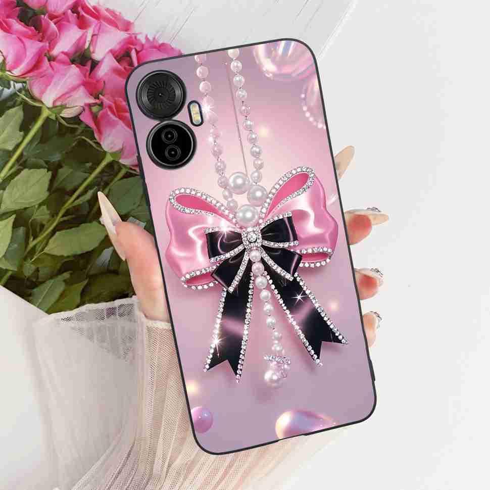 For Itel S18 Pro 6.6" Case Simple Style Pop Patterns Silicone TPU Black Cover Shockproof For ITEL S18 Pro S18pro Phone Cases