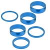 6Pcs Bicycle Headset Spacer Aluminium Alloy Bike Handlebar Stem Spacers for Mountain BikeBlue
