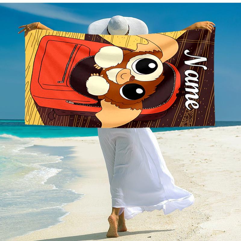 Personalized Customized Proof Beach Towel with Gremlins Pattern - Soft, Absorbent,quick-drying,perfect Swimming,camping&bathing