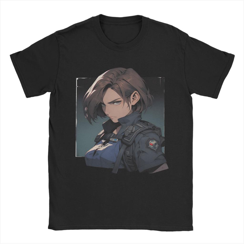 Jill Valentine TShirts for Unisex Funny Pure Cotton Tee Shirt Round Collar Short Sleeve T Shirts Party Clothing