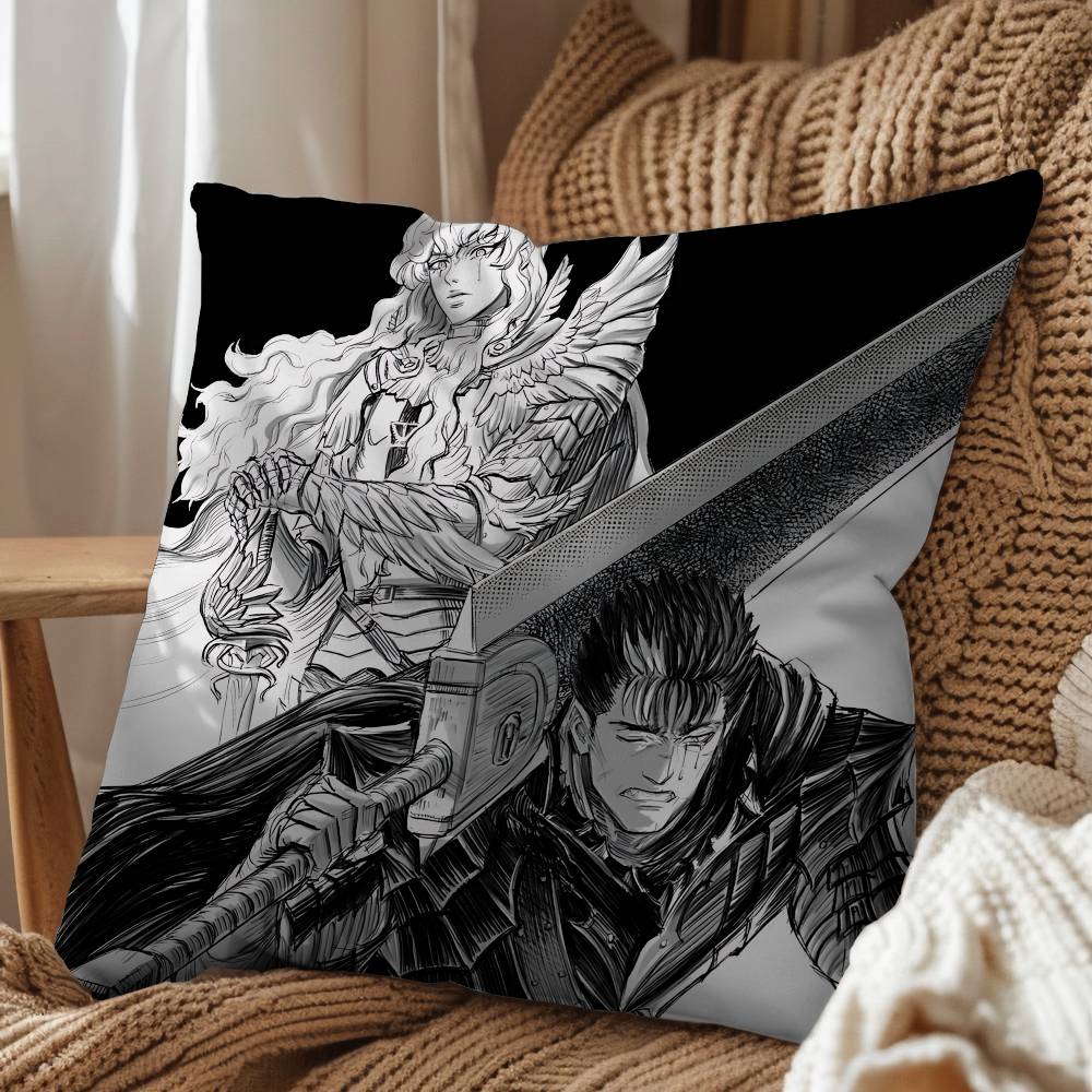 cartoon Griffith Guts Berserk Pillow Case Pillow Case Living Room Sofa Cushion Cover Suitable For Home Bedroom Room Decoration
