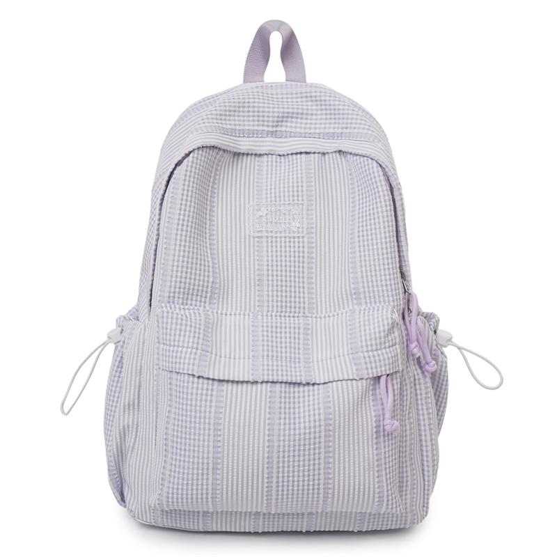 Campus Schoolbag Women's Plaid Backpack Junior Senior High School Students Large Capacity Travel Backpack