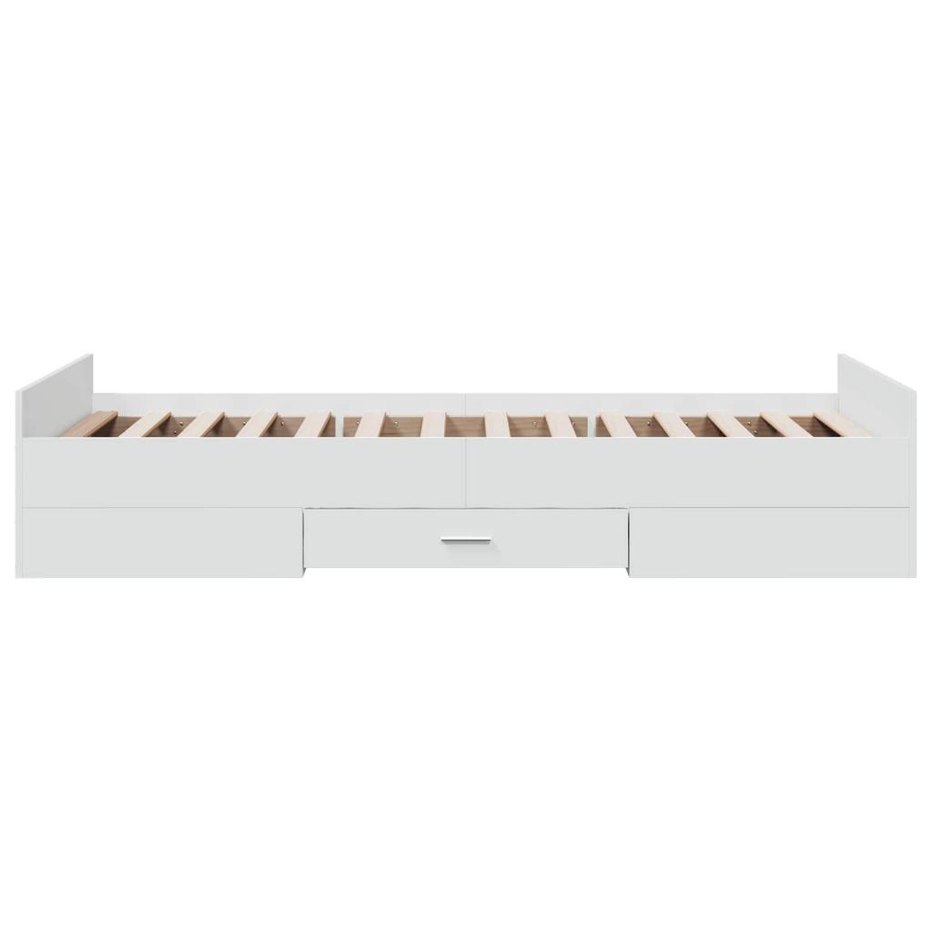 Bed Frame with Storage White 80 x 200 cm Engineered Wood
