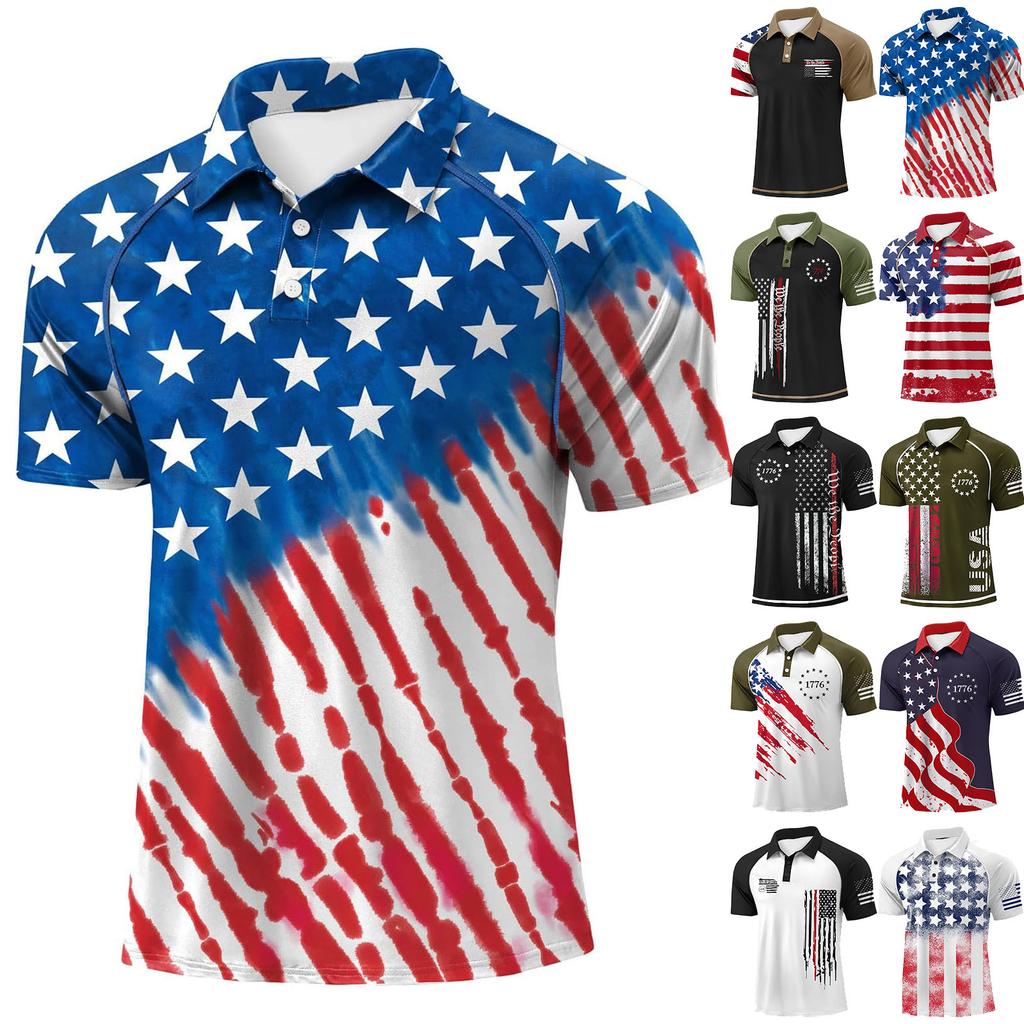 Men's Casual Button-Down Collar Short-Sleeve Shirt