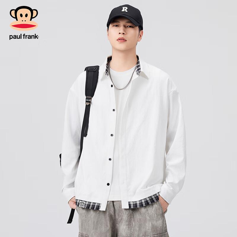paul frank Men's Faux Two-Piece Long Sleeve Shirt