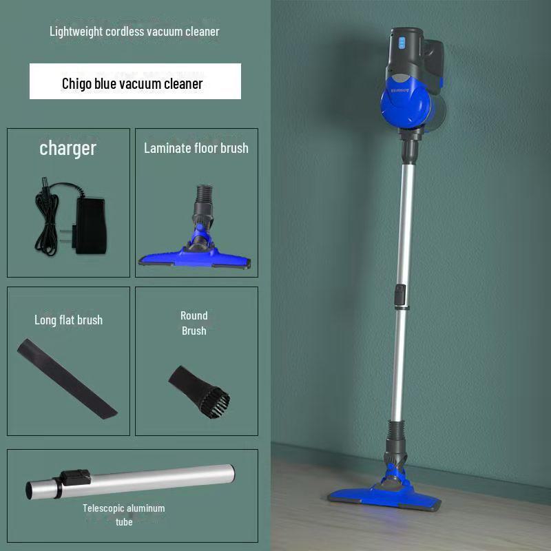 

Ручной беспроводной пылесос Chigo — мощный, портативный, долговечный Standard синий