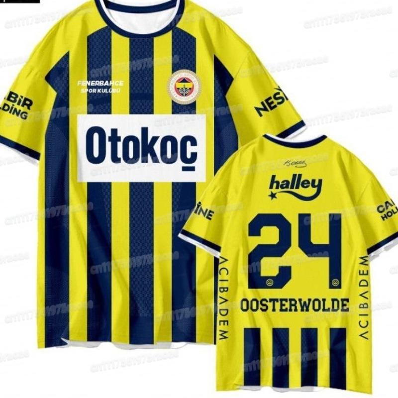 Nuevas Camisetas de Local y Visitante del Fenerbahce 2026 para la Temporada 2026-27, Camiseta Deportiva de Manga Corta Estilo Familiar Impresa en 3D para Aficionados