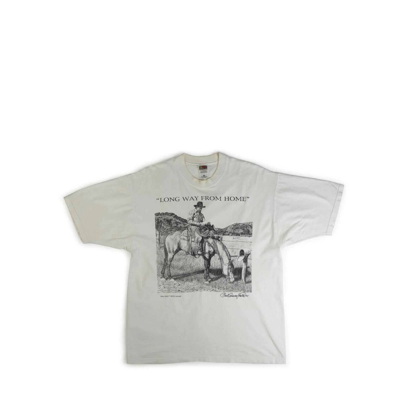 Vintage 1990 s Long Way From Home Cowboy Tee Shirt XL