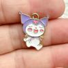 50/100PCS Cartoon  Alloy Drip Oil Jewelry Accessories DIY Keychain Earrings Pendant Necklace Bag Pendant