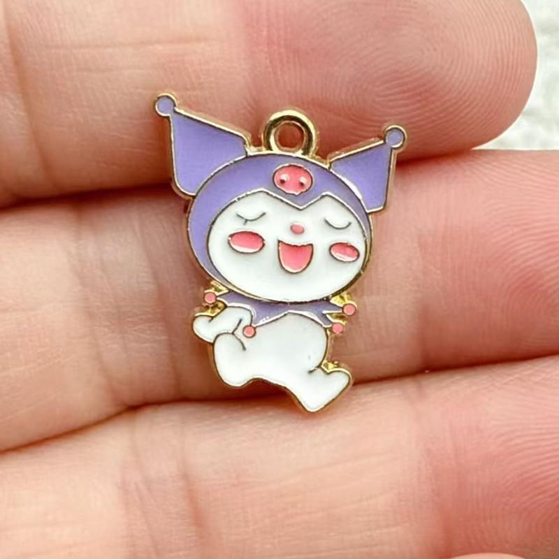 50/100PCS Cartoon Alloy Drip Oil Jewelry Accessories DIY Keychain Earrings Pendant Necklace Bag Pendant
