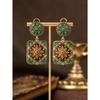 Enamel Relief National Style New Chinese Plum Blossom Earrings Medieval Vintage Gorgeous Retro Old Earrings