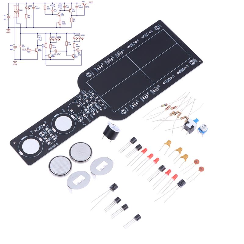 Mini Handheld Simple Metal Detector Led Light Alarm Flashing Welding Practice Diy Electronic Kit Welding Training Kit