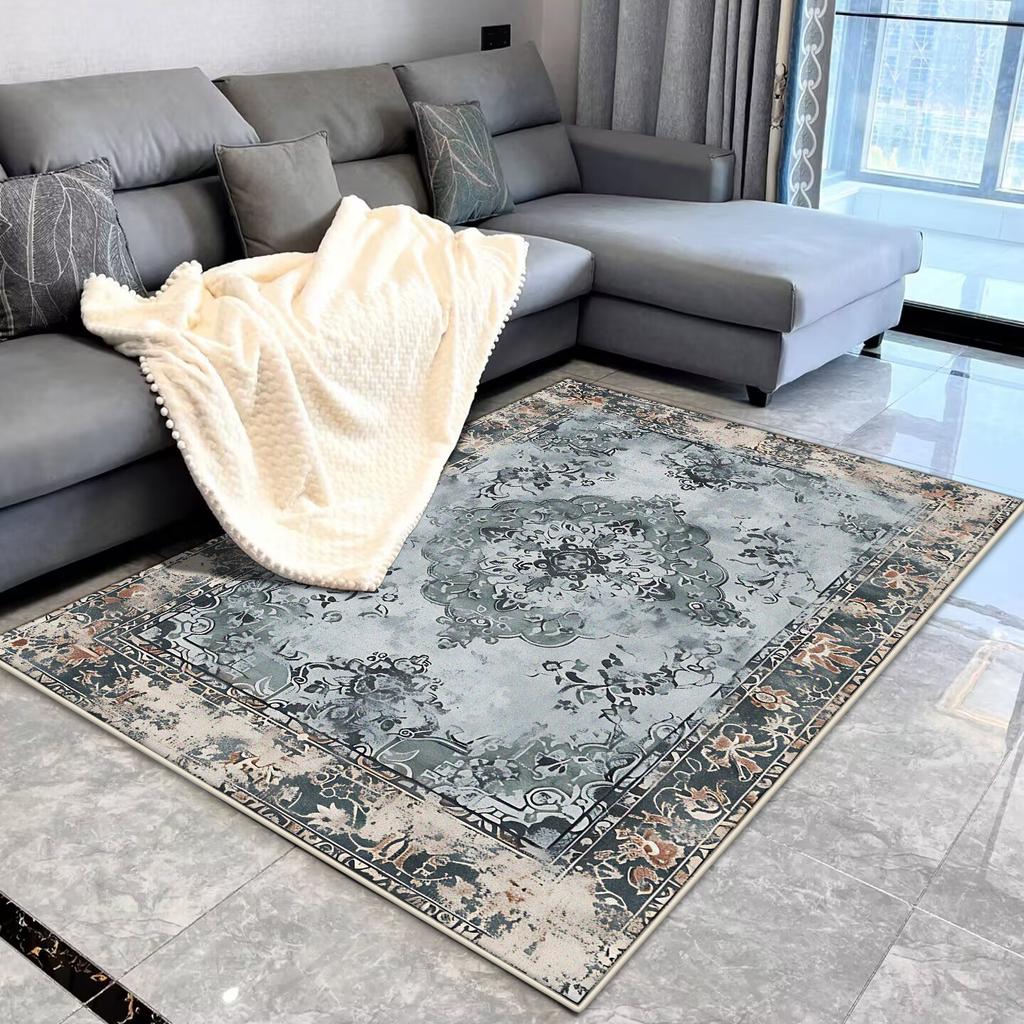 Persian Luxury Large Living Room Carpet Soft Easy Cleaning Rugs for Bedroom Decor 3D Floral Home Lounge Sofa Table Mat Alfombra