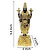 Lord Tirupati Balaji Gold Plated Idol with Black Terracotta Finish | Balaji Idol for Car Dashboard | Venkateswara Swamy Murti