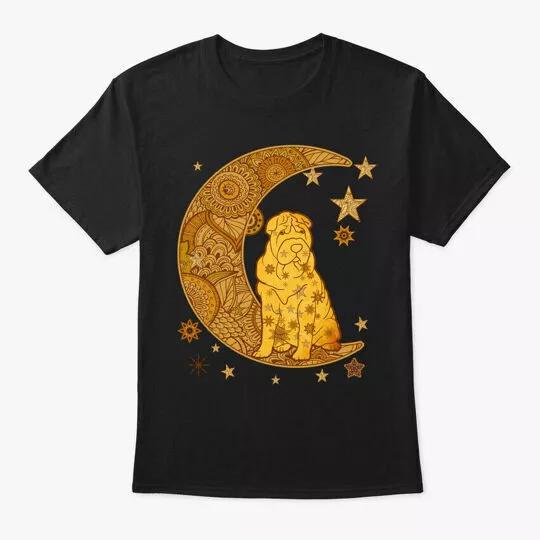 

Футболка Шарпей Лунная Собака Сделано в США Размеры от S до 5XL 4XL