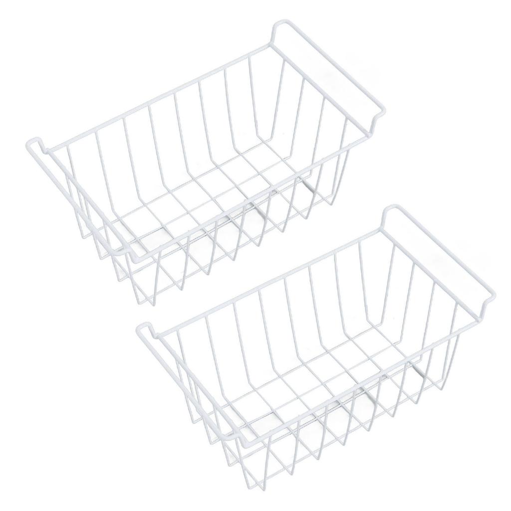 Freezer Basket Steel Wire PE Coating Space Saving Multifunctional Freezer Organizer Bin for Refrigerator Food Storage