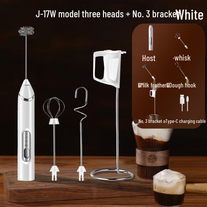 Portable Rechargeable Handheld Electric Milk Frother & Coffee Mixer