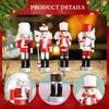 4 Pieces Christmas Nutcracker Hanging Ornaments Gift Arts Crafts Creative Wooden