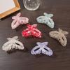 Hair Claw Hollow Butterfly Design Anti-slip Teeth Back Head Hair Clip Multiple Colors Available Versatile Hair Accessory