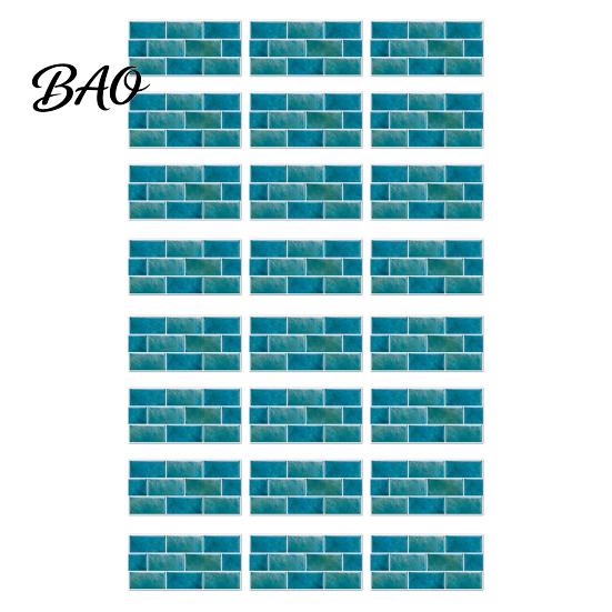 Cover Wall Defects Stickers Self-Adhesive PVC Tile Stickers, Waterproof Mosaic Pattern Decals for Kitchen Bathroom Renovation Supplies Home