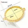 Base per Ciondolo in Ottone Placcato Oro 18K con Base Vuota per Cabochon, Adatta a Connettore con Lunetta per Creazione di Gioielli Fatti a Mano Fai-da-te