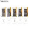 NAGARAKU Castanho Castanho Escuro 3D/4D/5D Forma W Ventiladores Pré-feitos Ondulados à Mão Extensões de Pestanas Pestanas Completas Naturais Suaves Leves Fosco Densos