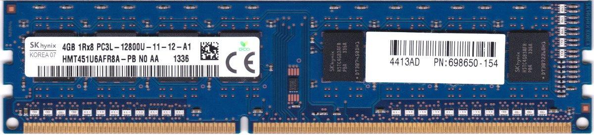 

hynix Low Voltage Compatible 4GB DIMM Desktop Computer Memory Model Operation Guaranteed Product (1.35 V) PC3L-12800U (DDR3L-1600) 240-pin Number