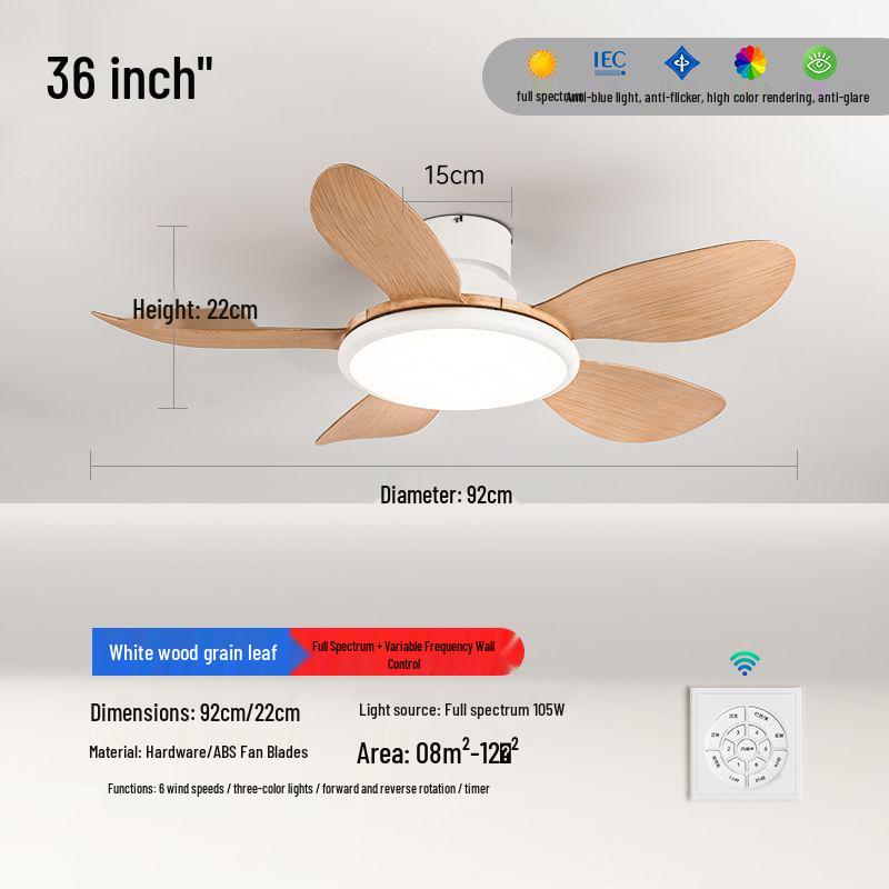 2024 High-Power Ceiling Fan with Integrated Chandelier for Bedroom, Dining, and Living Room