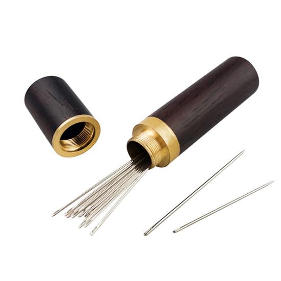 Needle Storage Bucket Reusable Convenient Wood Dust Proof Eco-friendly Toothpick Holder Bucket for Home