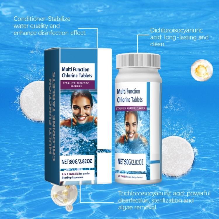 Clear Water Solution with Chlorine Tablets Use Friendly Pool Sanitation with Low Chlorine Tablets Safe for Home Hotel