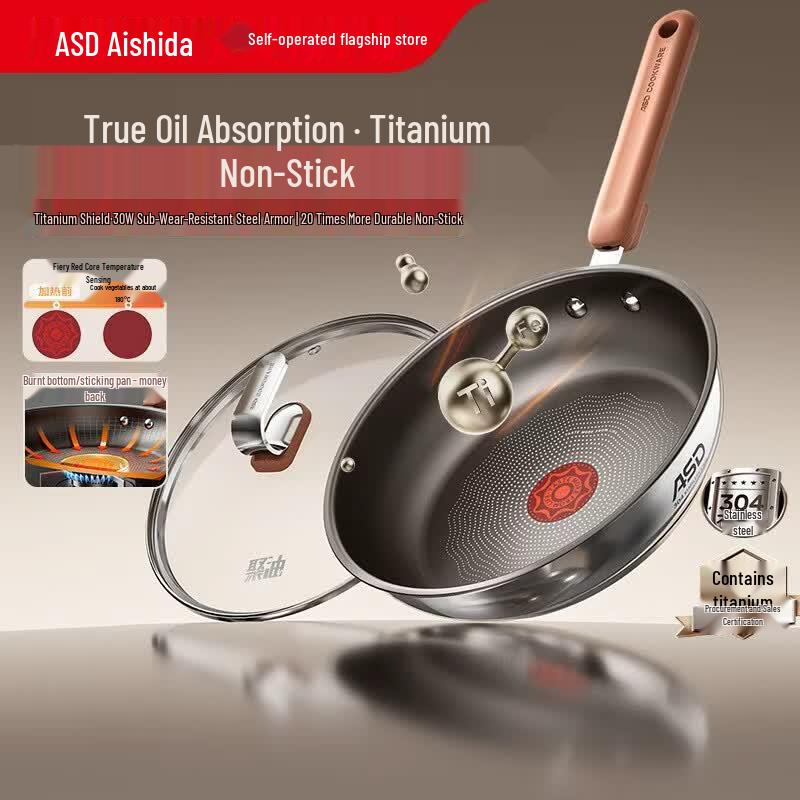ASD Red Core Titanium Non-stick Frying Pan