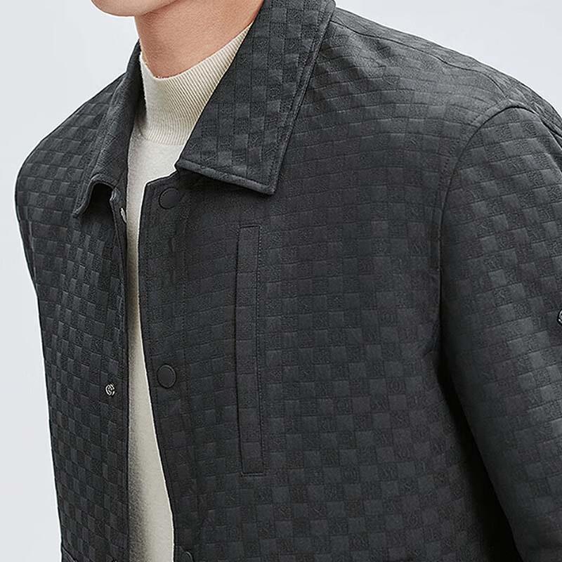 Septwolves Men's Autumn/Winter Jacquard Workwear Lapel Jacket