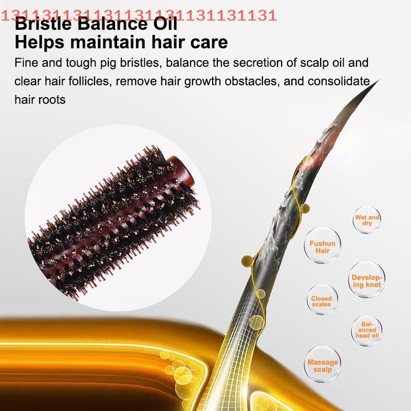10/12/14Rows Anti Static Wood Boar Bristle Hair Round Brush Hair Dryer Styling Tool Teasing Brush For Hair Curly Comb Hair Brush