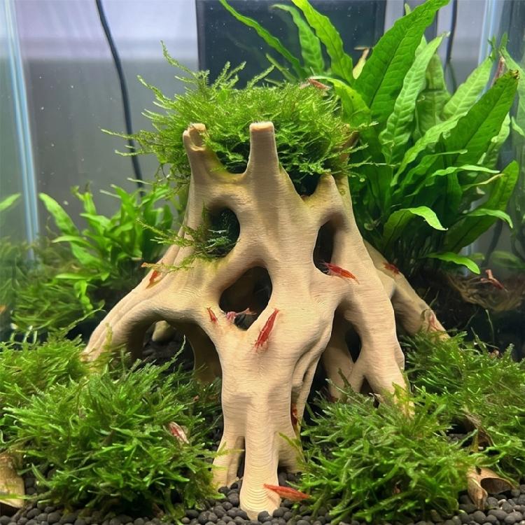 Tronco d'Albero Naturale Legno di Deriva Acquari Serbatoi per Pesci Rettili Cilindro Radice Pianta Legno Decorazione Ornamento Accessorio Acquari