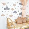 Starry Cloud Warm Wall Stickers Children'S Room Kindergarten Decoration Wallpaper Self-Adhesive Pvc Stickers