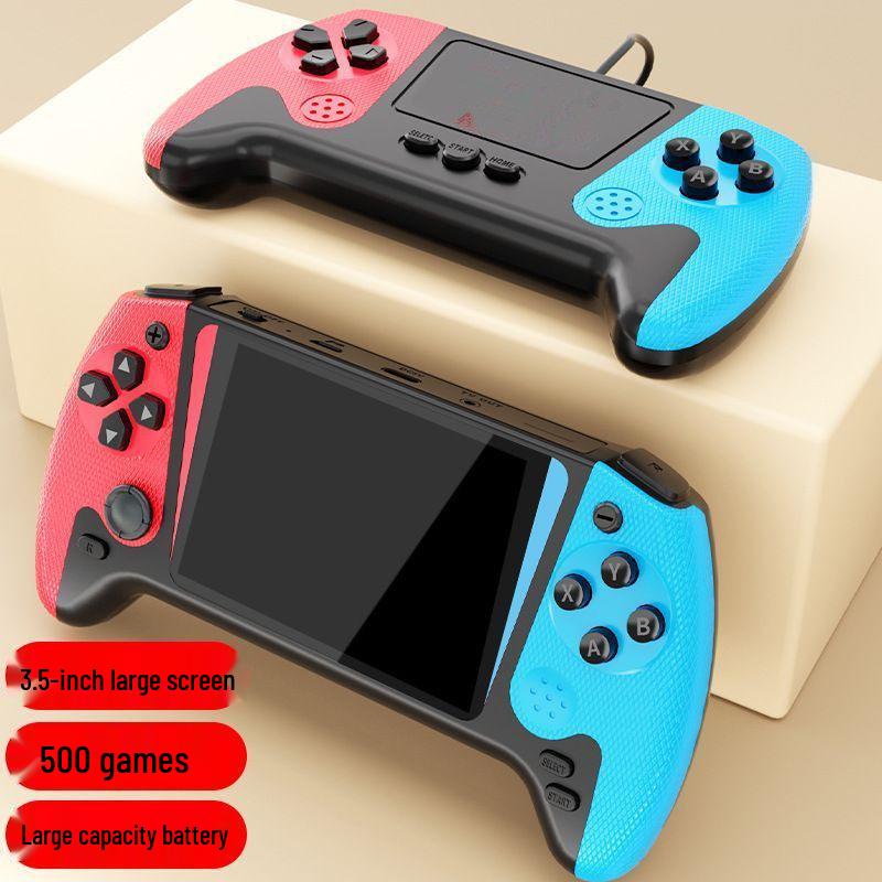2025 Handheld Game Console with Large Screen, 500 Retro Games, Joystick, Dual Player, Rechargeable - Perfect Children's Gift
