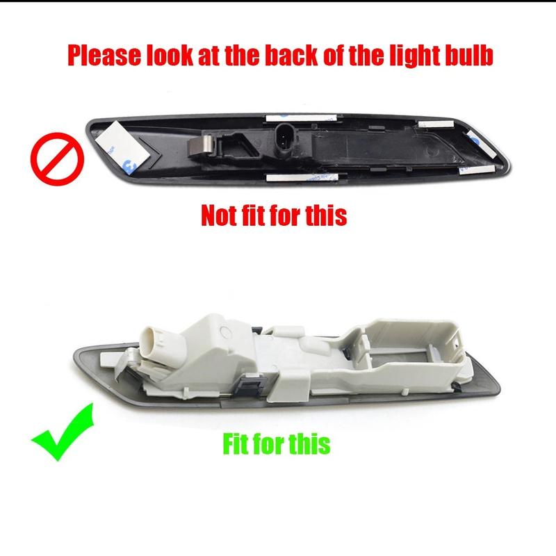 Car Front Side Indicator Light Fender Marker Turn Signal Lamp Black For BMW 5 Series F10 F11 2010-2013 63137154167 63137154168