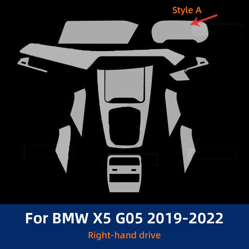 For BMW X5 G05 - TPU Gearbox Panel Navigation Automotive Interior Screen Protective Cover Film Anti-Scratch Sticker