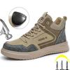 Fashion Safety Shoes for Men Steel Toe Cap Protective Shoes Work Boots Anti-smash Anti Puncture Indestructible Shoes Sneakers