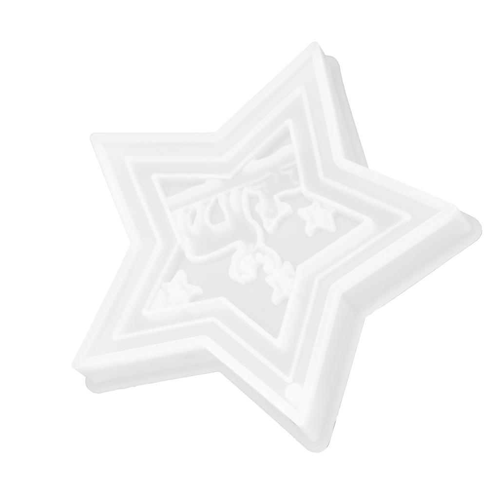 Silicone Mold Resin Durable Soft Tear Resistance Resin Ornament Molds for Christmas DIY Making Handicrafts Star Decoration