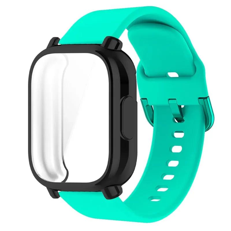 22mm Silicone Strap With Case For Xiaomi Redmi Watch 5 Active Lite Smart Watch Wrist Band TPU Case For Redmi Watch 5 Active Lite