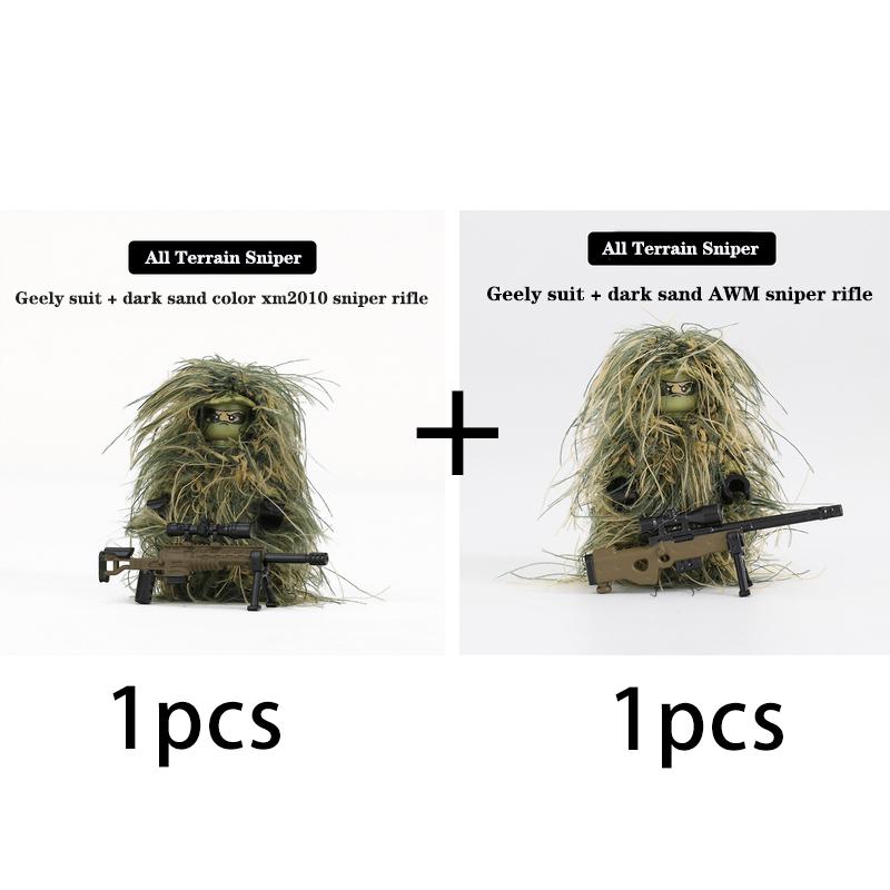 Military Series Soldier Figures Building Blocks SWAT Army Special Force Sniper Camouflage Clothes Ghillie Suit Games Bricks Toys